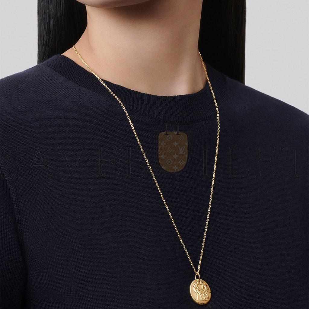 V*N CL*F arpels zodiaque medal geminorum (gemini) - yellow gold  vcarp7sv00